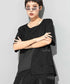 Asymmetric Stripe Panel Pocket Top